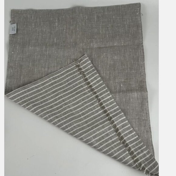 Restoration Hardware Set Of 8 Placemats Gray Striped Linen Russia RH - Picture 3 of 4